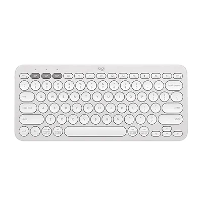 LOGITECH PEBBLE KEYS 2 K380S Slim Minimalist Bluetooth Keyboard Tonal White