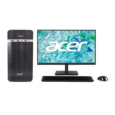 Acer Aspire DT TC-1760 Intel H610 Core i5-12400 Processor Desktop (Windows 11 Home/ 8 GB/ 512 GB SSD/Intel UHD Graphics/Microsoft Office) with 60.5 cm (23.8") Display, Black, 4.5 KG