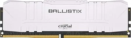 Crucial Ballistix BL2K8G32C16U4W 3200 MHz, DDR4, DRAM, Desktop Gaming Memory Kit, 16GB (8GB x2), CL16, White