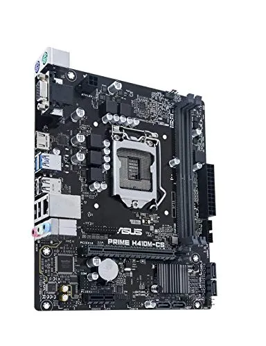 ASUS Prime H410M-CS (Intel Socket 1200 for 10th Gen Intel Core, Pentium Gold and Celeron) mATX Motherboard with PCIe 3.0 DDR4 M.2 USB 3.2 Gen1 HDMI DVI-D and SATA III 6Gbps