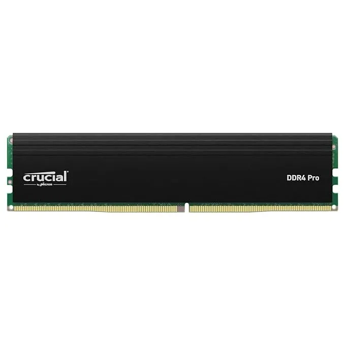 crucialCrucial Pro 16GB RAM (1x16GB) DDR4-3200MHz U-DIMM Desktop, Workstations Memory Satin black finish aluminum Heatsink (low Profile heat spreader) CP16G4DFRA32A