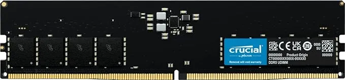 Crucial RAM 32GB DDR5 5200 MHz CL42 (16Gbit) Desktop Memory CT32G52C42U5