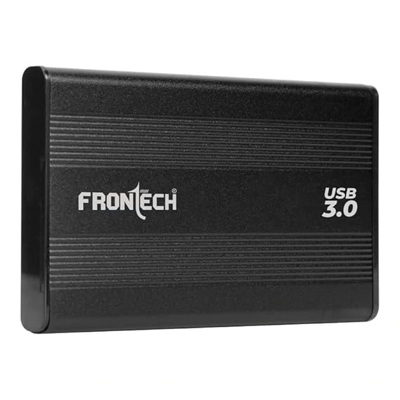 FRONTECH Hard Disk Casing 2.5 USB 3.0 HDD Enclosure Case Cover SATA to USB 3.0 External Hard Drive Case for Computer Hard Disks, (NC-0031- Black)