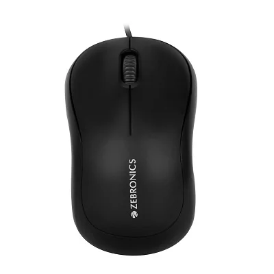 ZEBRONICS COMFORT WIRED MOUSE BLACK