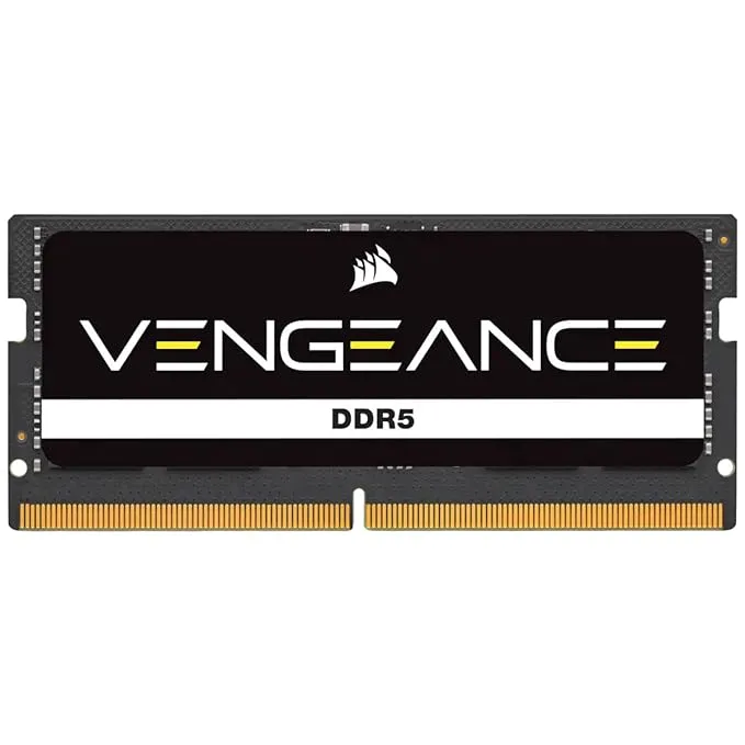 Corsair Vengeance DDR5 SODIMM 8GB (1x8GB) DDR5 4800MHz C40 (Compatible with Nearly Any Intel and AMD System, Easy Installation, Faster Load Times, Smoother Multitasking, XMP 3.0 Compatibility) Black