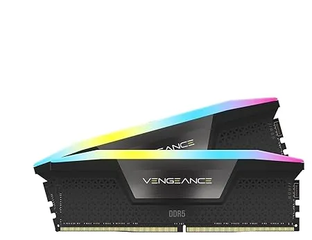 CORSAIR Vengeance RGB DDR5 RAM 96GB (2x48GB) 6800MHz CL40 Intel XMP iCUE Compatible Computer Memory - Black (CMH96GX5M2B6800C40)