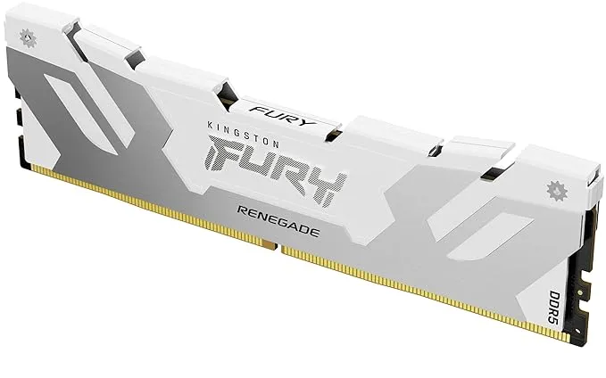 Kingston FURY Renegade DDR5 Silver/White XMP 16GB 6000MT/s CL32 DIMM Desktop Gaming Memory - KF560C32RW-16