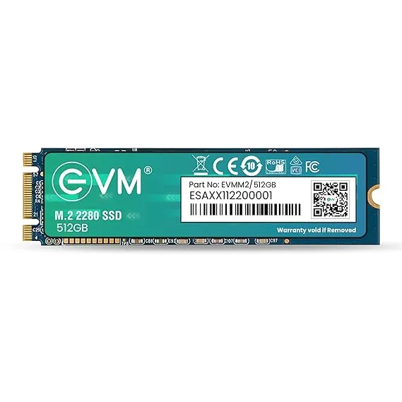 EVM M.2 (2280) 512GB SATA Internal SSD - Read: 540MB/s & Write: 450MB/s - Solid State Drive with 5 Years Warranty (EVMM2/512GB)