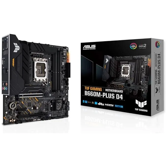 ASUS TUF Gaming B660M-PLUS D4 Intel B660 MicroATX Motherboard LGA 1700 DDR4