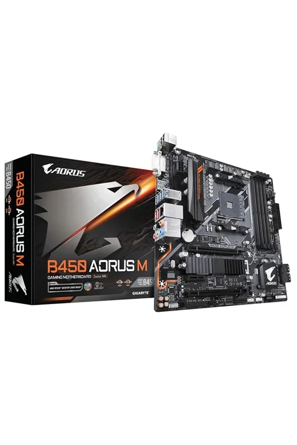 GIGABYTE B450 AORUS M Motherboard with Hybrid Digital PWM, M.2 with Thermal Guard,RGB Fusion 2.0