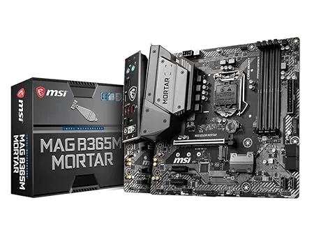 intel MSI MAG B365M Mortar Intel Gaming LAN, Pre-Installed I/O Shielding, Core Boost, DDR4 Boost, Turbo M.2 and USB 3.1 Connector