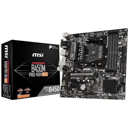 intel MSI B450M Pro-Vdh Max Gaming Fullat Motherboard Ddr4