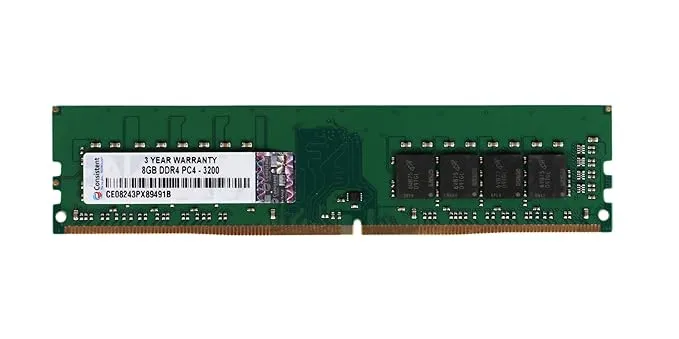 Consistent 8GB DDR4 RAM3200Mhz Desktop, Plug-and-Play, No Additional Drivers Required with 3 Year Warranty