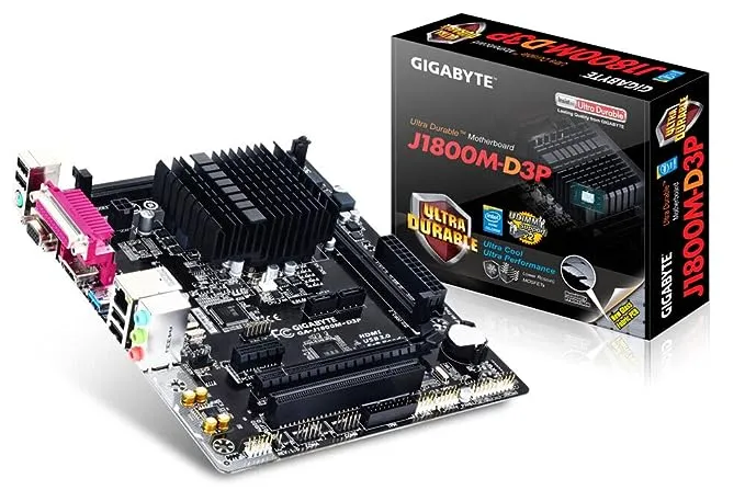 GIGABYTE Ga-J1800M-D3P Micro ATX Motherboard(Built-in Celeron J1800-2.41Ghz Dual Core Processor/Ddr3/D-Sub and Hdmi/Pcie X16)