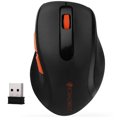 ZEBRONICS CURVE WIRELESS MOUSE BLACK