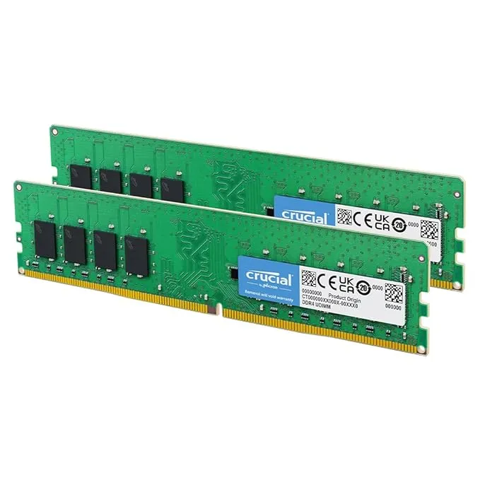 Crucial 64GB Kit (2x32GB) DDR4-3200 UDIMM CL22 (16Gbit)