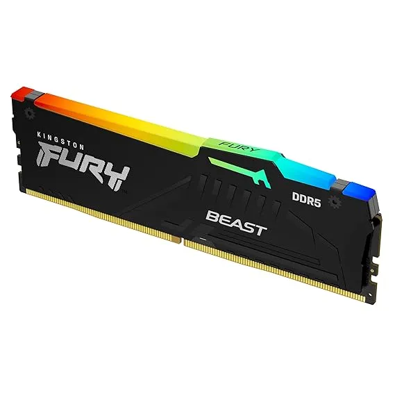 Kingston Fury Beast RGB 16GB 5600MT/s DDR5 CL36 DIMM Desktop Memory Single Module KF556C36BBEA-16