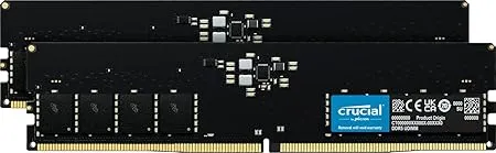 Crucial 64GB Kit (2x32GB) DDR5-5600 UDIMM CL46 (16Gbit)