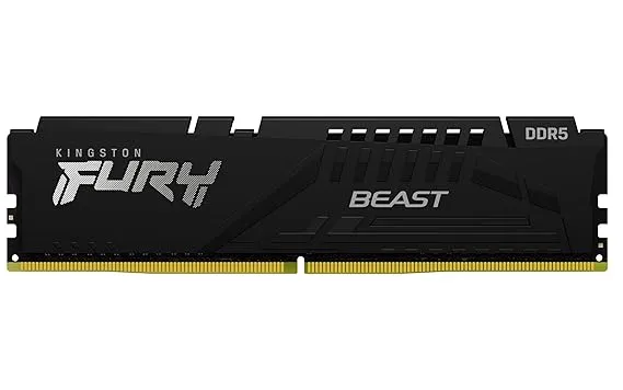 Kingston Fury Beast 16GB 5600MHz DDR5 CL40 DIMM Single Module Desktop Memory KF556C40BB-16 Black