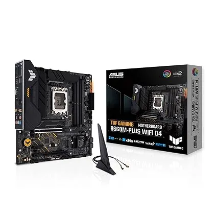 ASUS INTEL 12th Generation CPU (LGA1700) Compatible B660 Chipset ATX Motherboard/TUF GAMING B660M-PLUS WIFI D4