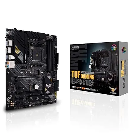 ASUS TUF Gaming B550 Plus AM4 PCIe 4.0 DDR4 (4600 O.C.) 2X M.2 ATX Motherboard with 2.5Gb Ethernet and Aura Sync RGB Lighting