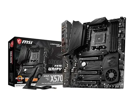 intel MSI Components Meg X570 Unify ATX Gaming Motherboard with M.2 Shield Frozr, M.2 Xpnader-Z Gen4, DDR_4