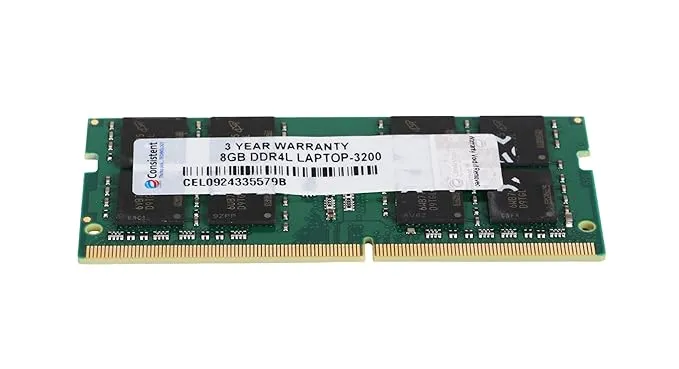 Consistent 8GB DDR4 RAM 3200Mhz Laptop RAM, Plug-and-Play, No Additional Drivers Required with 3 Year Warranty