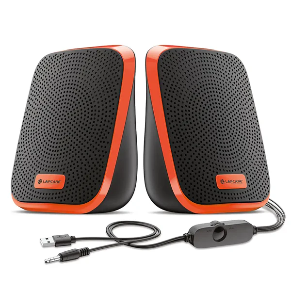 lapcare Twiny 2 Computer Speaker Orange (LUS-204)