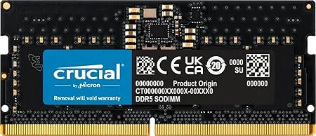 crucial Crucial RAM 8GB DDR5 4800MHz CL40 Laptop Memory CT8G48C40S5 Black