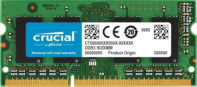 Crucial 4GB 1600MHz DDR3L 204-Pin Laptop Memory (CT51264BF160B)