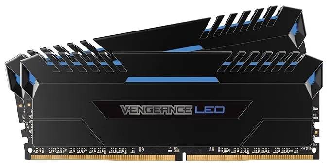 Corsair Vengeance LED 16GB (2x8GB) DDR4 3200 (PC4-25600) C16 for Intel 100 - Blue LED PC Memory (CMU16GX4M2C3200C16B)