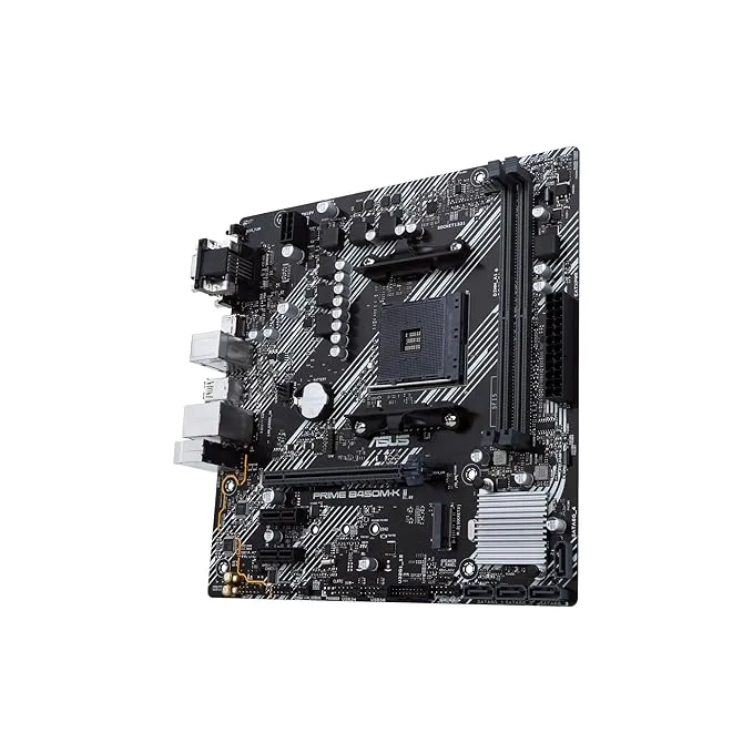 ASUS B550 Prime B550M-A WiFi II (Ryzen AM4) Micro ATX Motherboard with Dual M.2, PCIe 4.0, Wi-Fi 6, 1 Gb Ethernet, HDMI, DVI-D, D-Sub, SATA 6 Gbps, USB 3.2 Gen 2 Type-A, and Aura Sync RGB, DDR4