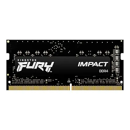 Kingston FURY Impact 32GB (2x16GB) 3200MHz DDR4 CL20 Laptop Memory Kit of 2 KF432S20IBK2/32, Black