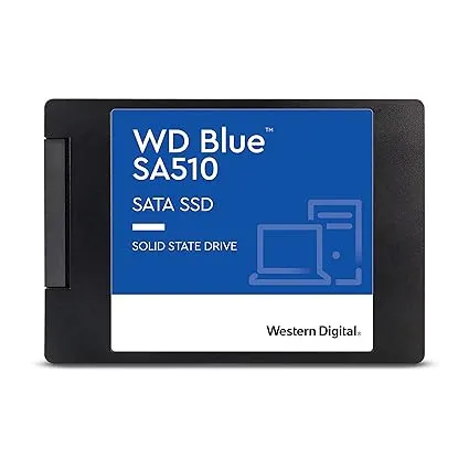 Western Digital WD Blue SA510 SATA 500GB, Up to 560MB/s, 2.5 Inch/7 mm, 5Y Warranty, Internal Solid State Drive (SSD) (WDS500G3B0A)