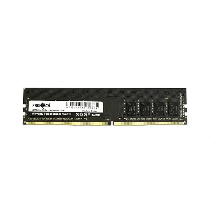 FRONTECH 4GB DDR4 8 Chips 2133/2400 MHz Desktop RAM Memory, Suitable for Gaming, Multitasking (RAM-0036, Black)