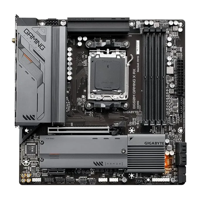 GIGABYTE B650M Gaming X Ax, AMD Socket Am5, Dual Channel Ddr5, 2Pcie 4.0, Ez-Latch, Smart Fan 6, Q-Flash Plus, Advanced Thermal Design, Micro ATX