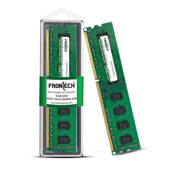 FRONTECH 4GB DDR3 8 Chips 1333/1600 MHz Desktop RAM Memory, Suitable for Gaming, Multitasking (RAM-0034)