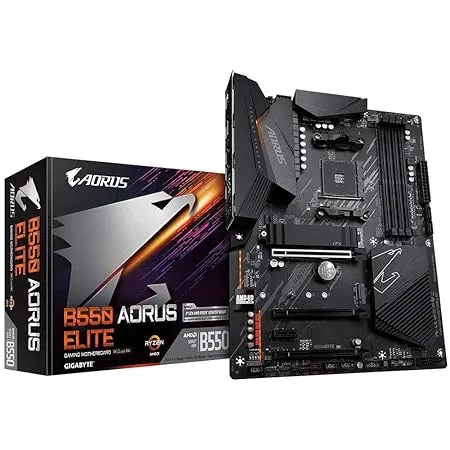 GIGABYTE B550 AORUS Elite Motherboard with True 12+2 Phases Digital VRM, PCIe 4.0 x16 Slot, Dual PCIe 4.0/3.0 x4 M.2 with Thermal Guard, 2.5GbE LAN, RGB Fusion 2.0, Q-Flash Plus