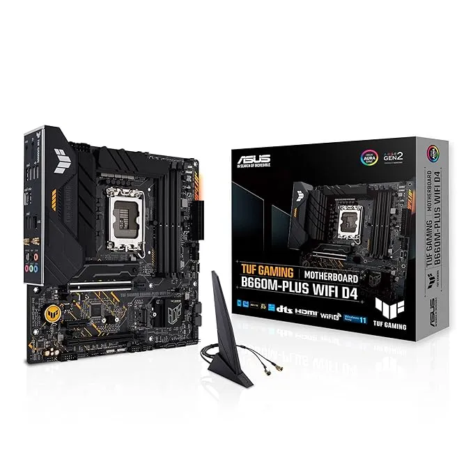 ASUS TUF Gaming B660M-PLUS WiFi D4 Intel B660 MicroATX Motherboard LGA 1700 DDR4