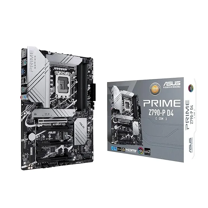 ASUS Prime Z790 P D4 CSM Intel Z790 ATX Motherboard for Intel 12th and 13th Gen Generation Processors LGA 1700 Socket DDR4 RAM USB 3.2 Gen 2x2 Type-C® & Thunderbolt PCIe® 5.0 Support RGB Header