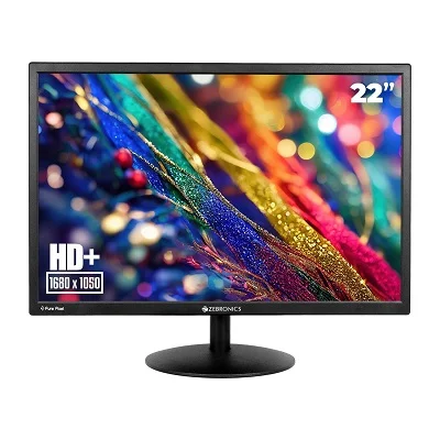 ZEBRONICS EA122 LED Monitor Black 22 Inches