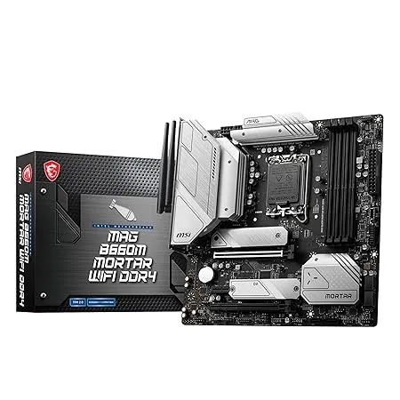 intel MSI MAG B660M Mortar MicroATX Gaming Motherboard LGA 1700 DDR4 (Intel Core 12th Gen Processors)