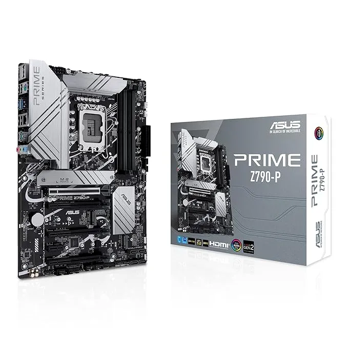 ASUS Z790 ATX Motherboard Prime Z790-P Csm Ddr5 for Intel 12Th and 13Th Gen Processors Lga 1700 Socket, USB 3.2 Gen 2X2 Type-C & Thunderbolt Pcie 5.0 Support Rgb Header