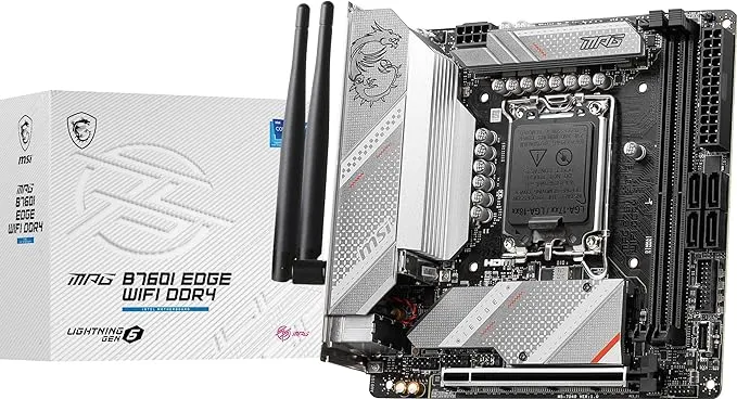 intel MSI MPG B760I Edge WiFi DDR4 Gaming Motherboard (Supports 12th/13th Gen Intel Processors, LGA 1700, DDR4, PCIe 4.0, M.2, 2.5Gbps LAN, USB 3.2 Gen2, Wi-Fi 6E, Mini-ITX)