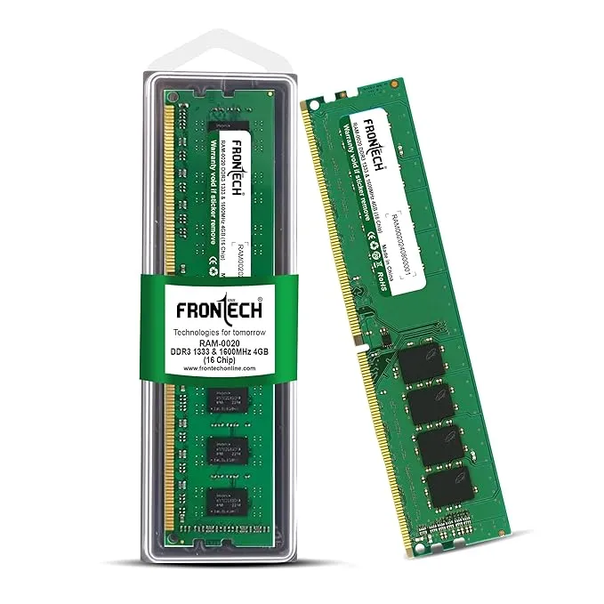 FRONTECH 4GB DDR3 1333/1600 MHz Desktop RAM Memory, Suitable for Gaming, Multitasking (RAM-0020)