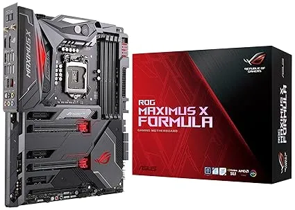 Asus ROG MAXIMUS X FORMULA Intel Z370 ATX gaming motherboard with water-cooling features, Aura Sync RGB LEDs, DDR4 4133MHz, 802.11ac Wi-Fi, dual M.2 and USB 3.1 Gen 2