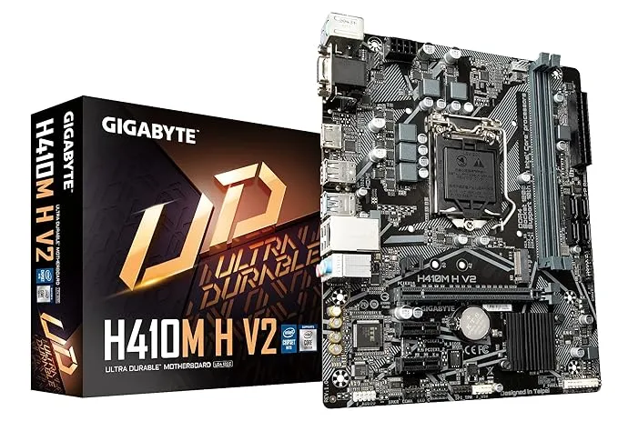 GIGABYTE H410M H V2 Ultra Durable MicroATX Motherboard DDR4 DIMM