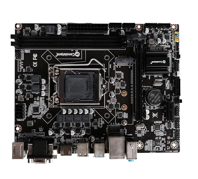 Consistent H-510 Motherboard 10th, 11th, Gen DDR4 Slots for RAM, with GMA 950 Graphic Card, Motherboard with Sound Card, SATA 2&3, 3Y Warranty