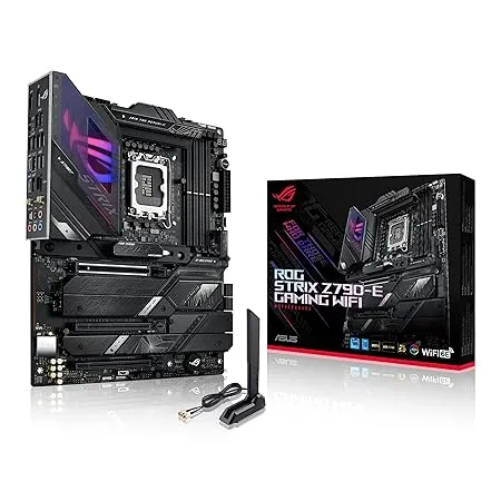 ASUS ROG Strix Z790-E Gaming WiFi 6E LGA 1700(Intel® 12th&13th Gen) ATX Gaming Motherboard(PCIe 5.0, DDR5,18+1 Power Stages,2.5 Gb LAN,Thunderbolt 4,5xM.2, 1xPCIe 5.0 M.2,Front Panel USB 3.2 Port)