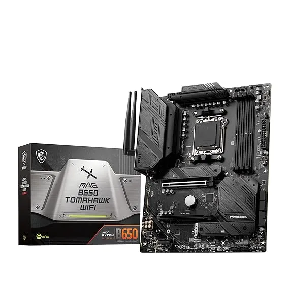 intel MSI Motherboard MAG B650 TOMAHAWK WIFI AMD Ryzen 7000 Series (AM5) with B650 Chipset ATX MB5907